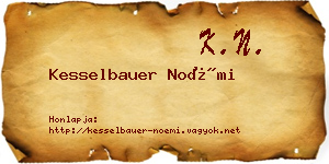 Kesselbauer Noémi névjegykártya